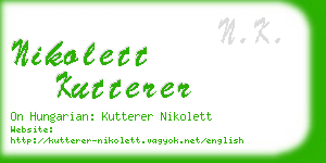 nikolett kutterer business card